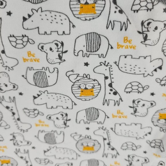 Newborn Baby Bodysuits 0-3M 3Pc Safari Zoo Animal Boys OnePiece Pajama Sleepwear - Picture 11 of 16